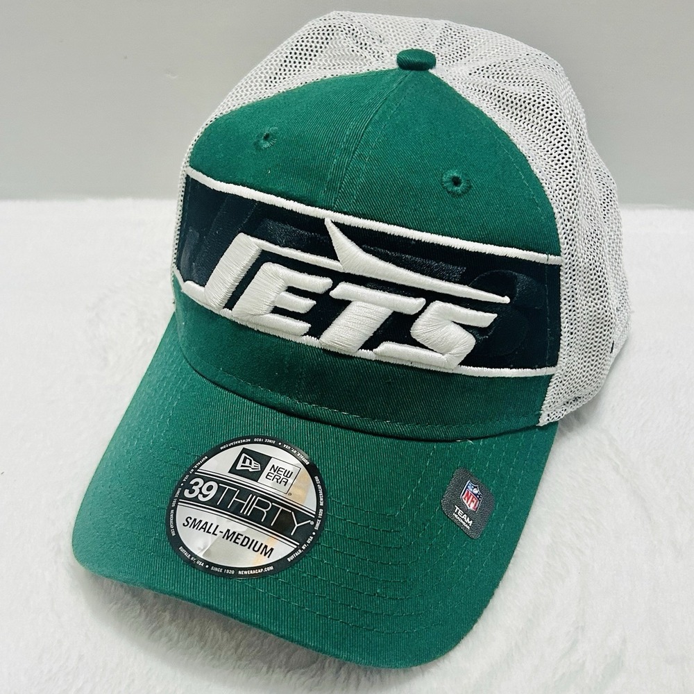 New Era New York Jets Banded Team 39THIRTY Stretch Flex Hat Cap S/M Green NFL